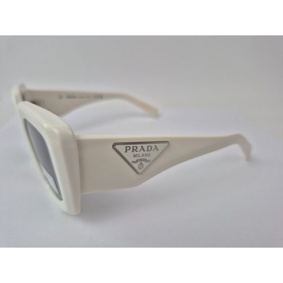 Prada SPR 14ZS White/Dark Grey (1425/S0) Triangle Logo Sunglasses main image 7